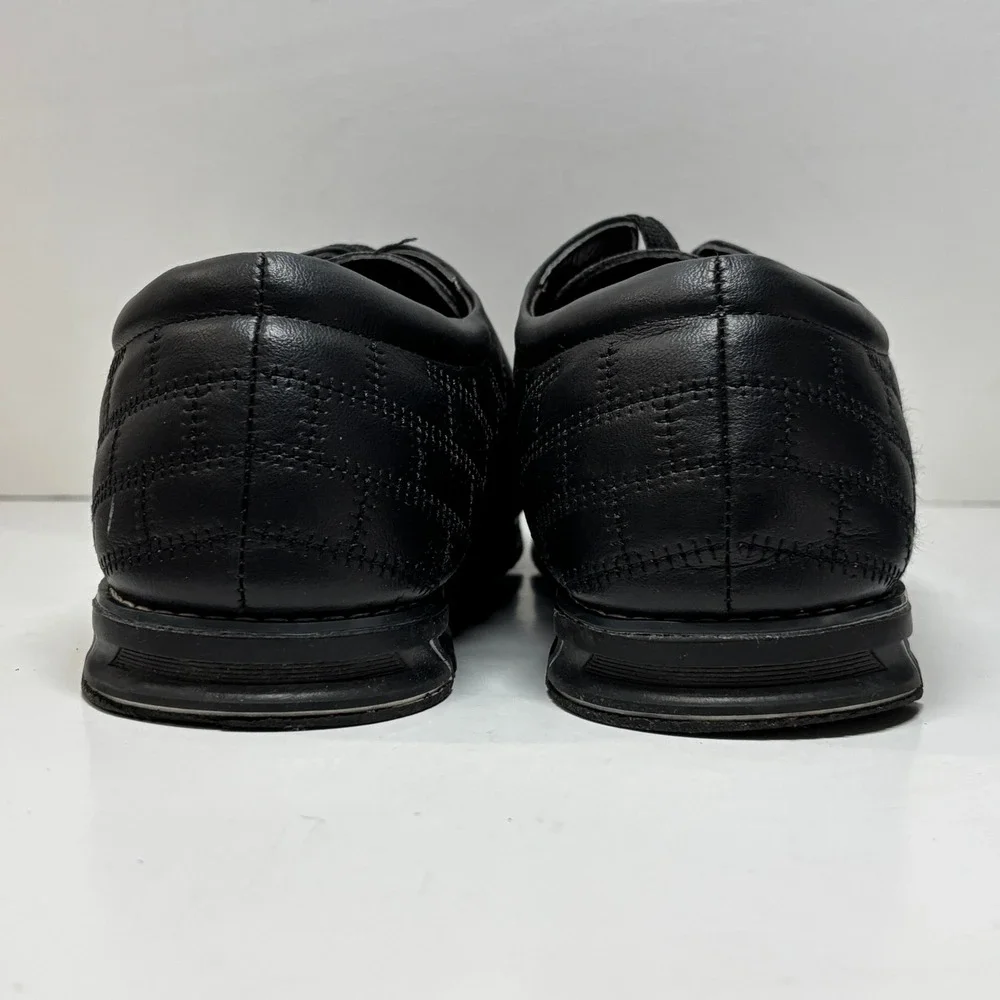 Cosidram Casual Dress Shoes Mens Black Quilted Suede Spike Detail Streetwear‎